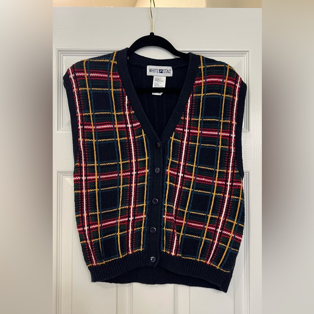Vintage White Stag- Plaid Vest (Women’s)
